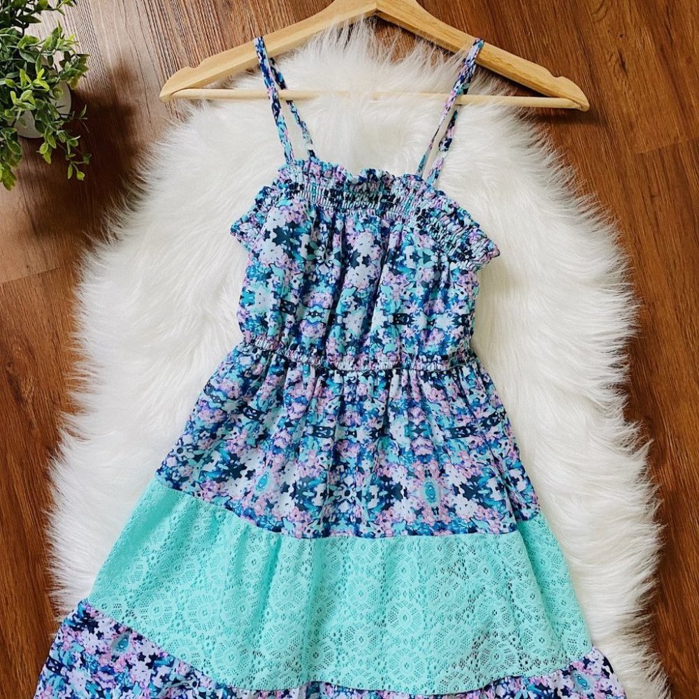 Boutique Bohemian Sun Dress Blue Size Small - Picture 9 of 9